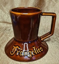 Vintage70s  FRANGELICO Coffee Mug Cup Wide Bottom No Spill Travel Cerami... - $13.95