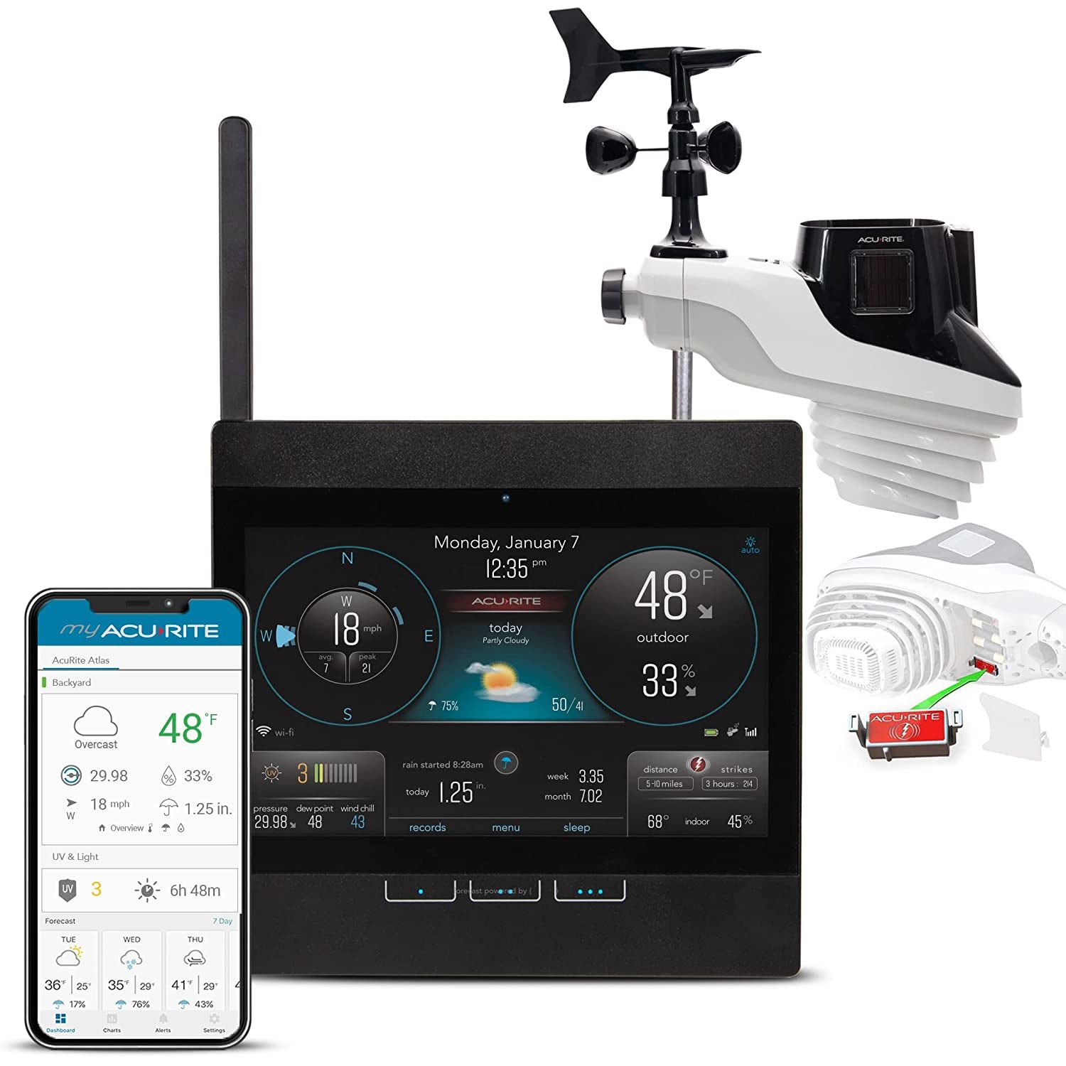AcuRite Atlas Professional Weather Station with Direct-to-Wi-Fi HD, 01001M - $324.98