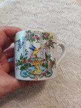 Bird and Fountain Old Vintage Noritake &quot;M&quot; Mug Small Size Garden Scene - £12.46 GBP