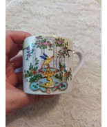 Bird and Fountain Old Vintage Noritake &quot;M&quot; Mug Small Size Garden Scene - £12.69 GBP