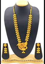 Ethnic Jewelry Wedding Bollywood Indian Gold Plated Earrings Necklace Choker Set - £19.68 GBP