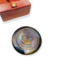 Poem Pocket Compass with Coronation of Queen Elizabeth II Engraved II (Antique B - £36.07 GBP
