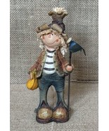 Delton Happy Scarecrow Resin Figurine Rustic Harvest Farmcore Kitsch Cot... - $29.70