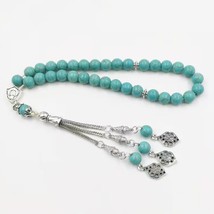 Tasbih Blue Turquois stone misbaha muslim bracelet arabic wholesale gifts access - £13.35 GBP