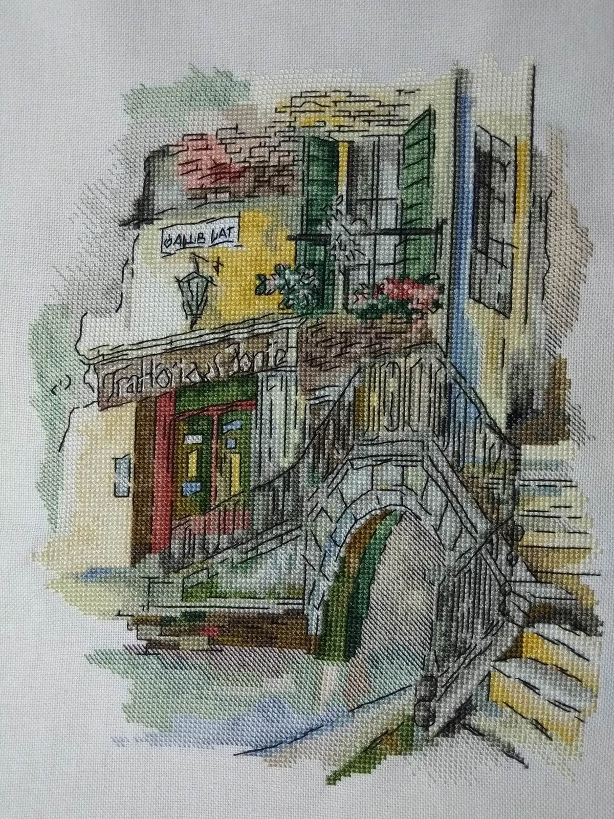Venice Cross Stitch Travel pattern pdf - Old Bridge embroidery Italy hol... - $14.99