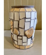 mosaic vase with shells - £11.64 GBP