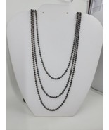 Multi-Strand Textured Bead Sterling Silver Necklace - $258.95