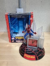 Spider-Man Voice Light Up Alarm Clock Marvel 2003 Box Wear* Glow In Dark Hands - £23.29 GBP