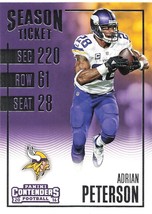 2016 Panini Contenders Season Ticket Playoff Ticket /249 Adrian Peterson #37 A77 - £2.36 GBP