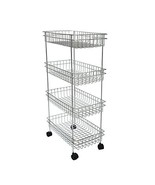 Four Layer Kitchen Trolly Multipurpose Stainless Steel Portable Storage ... - $463.87 CAD