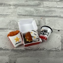 Foodie Mini Brands Zuru 5 Surprise Hardee’s Lot Of 3 Burger Coffee Onion Rings - £13.53 GBP