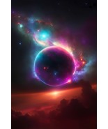 A Planet on Nebula, Wall Art, Digital ART, AI Art - $3.77