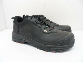 Helly Hansen Men&#39;s Ctcp Leather Oxford Safety Work Shoes HHS174001 Black 9.5M - £34.35 GBP