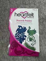 Heartfelt Creations Peacock Paisley Thin Metal Cutting Dies 3pc HCD1-771... - $19.79