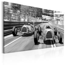 Tiptophomedecor Stretched Canvas Still Life Art - Old Cars Racing - Stretched &amp;  - £62.92 GBP+
