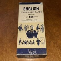 Vintage 1950s Vis-Ed Visual Education Associate English Vocabulary Cards A1 - $16.73