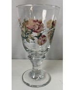 Cheri Blum Savannah Rose Drink Glass Water Goblet Pedestal Stem Cup Pink... - $54.18 CAD