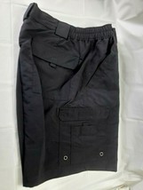 Reel Legends Mens M Solid Black UPF 50 Sun Protection Cargo Shorts - $26.55