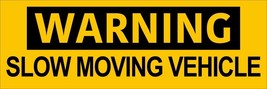 9&quot; warning slow moving vehicle caution decal bumper sticker made in the usa - £13.58 GBP