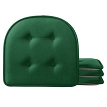 LOVTEX Chair Cushions for Dining Chairs 4 Pack, Non Slip Seat Forest Green - £29.61 GBP
