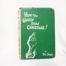 How The Grinch Stole Christmas Green Cover Book Children Hardcover 1957 Damaged - £14.23 GBP