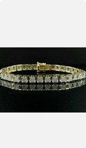 5Ct Moissanite Redonda Hombres Moda Pulsera 14k Oro Amarillo Macizo Baño... - £111.00 GBP