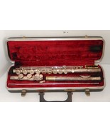 Bundy Selmer FLUTE WITH Brown HARD CASE Red Velvet Lining Serial Numbere... - $94.05
