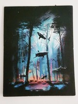 Sharks Swimming in Forest Beautiful Sticker Decal Multicolor Embellishme... - $2.22