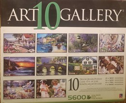 Art Gallery Jigsaw Puzzles Set Of 10 Puzzles 5600 pieces New Sealed - $28.04
