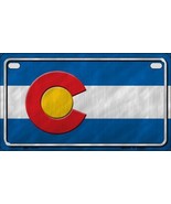 Colorado State Flag Metal Novelty Motorcycle License Plate - £15.14 GBP