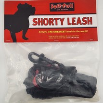 Shorty Leash Dog Leash 4 Foot Black Red Bungee Soft Pull Pet Leash New S... - €17,34 EUR