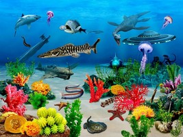 Ocean prehistoric sea animals jigsaw puzzle 500 pieces boardgame for boys 4 - £31.89 GBP