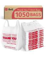 Plastic Bags Thank You (1050 Count) | White Grocery Bags with Handles | ... - $64.28 CAD