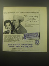 1959 American Express Travelers Cheques Ad - Dale Evans and Roy Rogers - £11.79 GBP