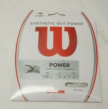 NEW Wilson Synthetic Gut Power 17 1.25mm 40ft/12.2m Tennis Racquet String White - £7.74 GBP