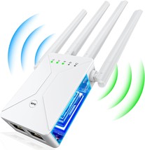2024 New 4X Faster WiFi Extender Signal Booster for Home Cover Up to 12 000sq.ft - £73.42 GBP