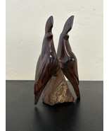 Vtg Ironwood Quail Folk Art Hand Carved Wooden Figurine On Base - $35.31 CAD