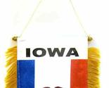 K&#39;s Novelties State of Iowa Mini Flag 4&quot;x6&quot; Window Banner w/Suction Cup - £2.31 GBP
