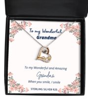 To my Grandma, when you smile, I smile - Love Dancing Necklace. Model 64037  - £31.65 GBP