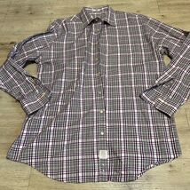 Peter Millar Mens XL Button Up Long Sleeve White Purple Preppy Classic P... - $19.58