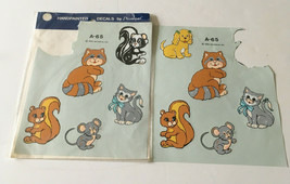 Vintage decals by decoreal cute little hand painted animal decals countr... - $19.75