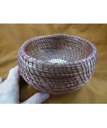 G90 ornate woven CA Pine needle Basket wooden floral display Charlotte V... - $90.44 CAD
