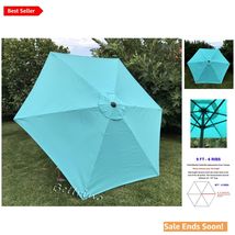 Peacock Blue Replacement Umbrella Canopy 9ft for 6 Rib Frames - Water Re... - $56.38
