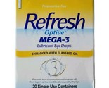 Refresh Optive Mega-3 Lubricant Eye Drops 30 Single Use Vials Exp 10/202... - $19.79