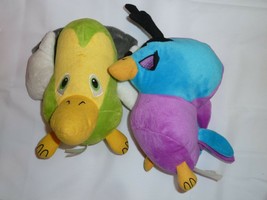 NATIONAL ENTERTAINMENT NETWORK STUFFED PLUSH LOVE LUV BIRDS GREEN YELLOW... - £21.01 GBP