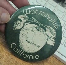 Vintage Pinback Button Watsonville California Apple Festival Event Adver... - $16.82