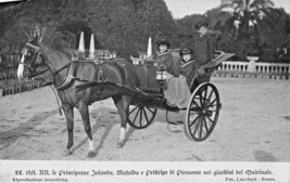 Le Principesse Jolanda-Malfalda-Principe Di Piemonte Quirinale-Photo Car... - £9.49 GBP