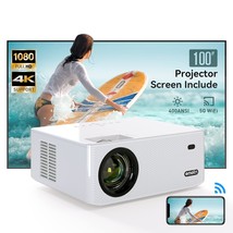 O1 Native 1080P Projector With Wifi And Bluetooth, 100&quot; Screen Included,... - $288.99