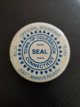 Official Souvenir 1979 200th Anniversary Town Of Colebrook Seal - $20.00