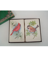 Vintage double deck playing cards winter bird design swap cards - $476.54 MXN